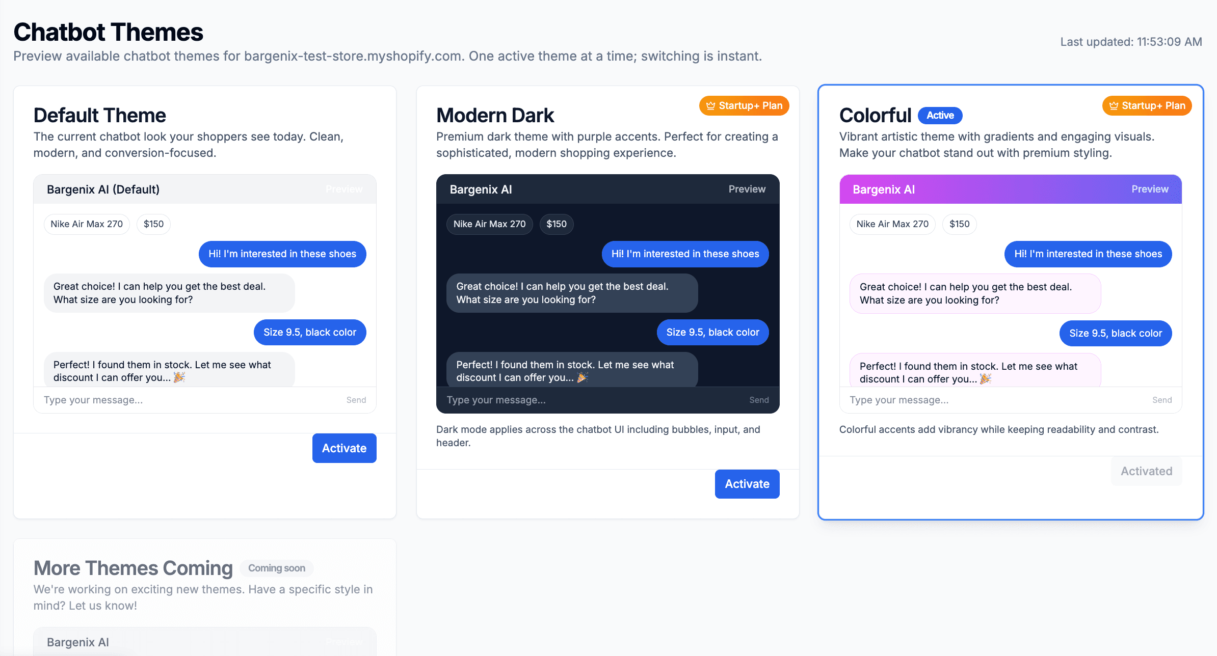 Themes and customization